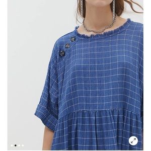 UO Dina button front frock dress